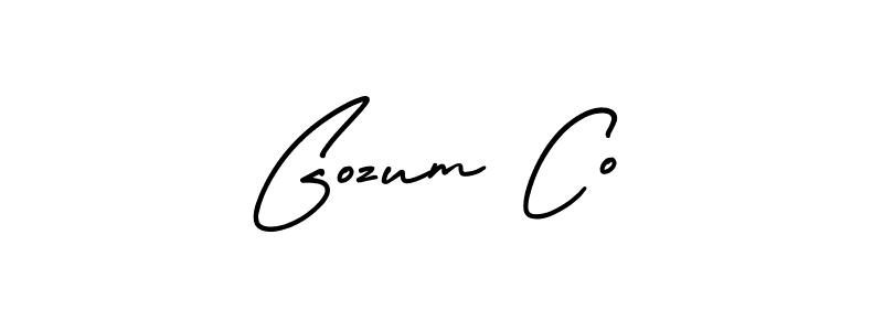 It looks lik you need a new signature style for name Gozum Co. Design unique handwritten (AmerikaSignatureDemo-Regular) signature with our free signature maker in just a few clicks. Gozum Co signature style 3 images and pictures png