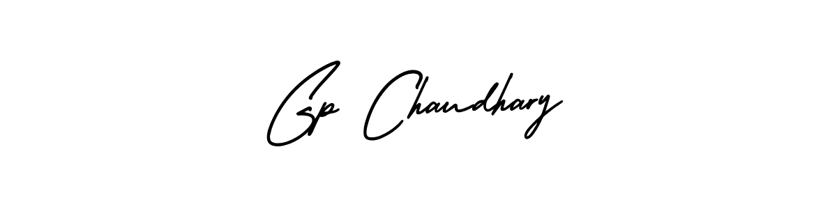 The best way (AmerikaSignatureDemo-Regular) to make a short signature is to pick only two or three words in your name. The name Gp Chaudhary include a total of six letters. For converting this name. Gp Chaudhary signature style 3 images and pictures png