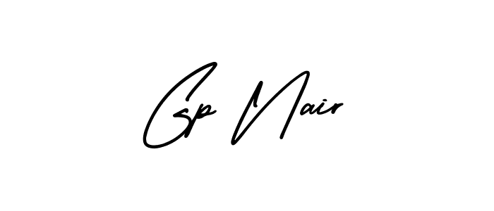 The best way (AmerikaSignatureDemo-Regular) to make a short signature is to pick only two or three words in your name. The name Gp Nair include a total of six letters. For converting this name. Gp Nair signature style 3 images and pictures png