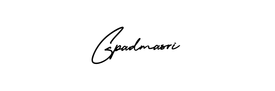 Use a signature maker to create a handwritten signature online. With this signature software, you can design (AmerikaSignatureDemo-Regular) your own signature for name Gpadmasri. Gpadmasri signature style 3 images and pictures png