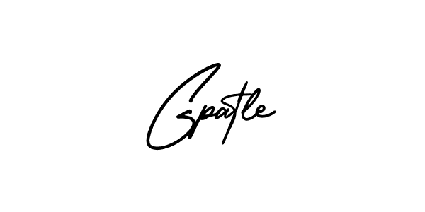 You should practise on your own different ways (AmerikaSignatureDemo-Regular) to write your name (Gpatle) in signature. don't let someone else do it for you. Gpatle signature style 3 images and pictures png