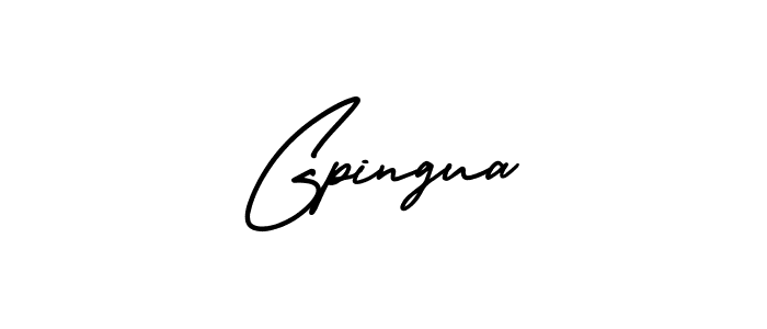 It looks lik you need a new signature style for name Gpingua. Design unique handwritten (AmerikaSignatureDemo-Regular) signature with our free signature maker in just a few clicks. Gpingua signature style 3 images and pictures png