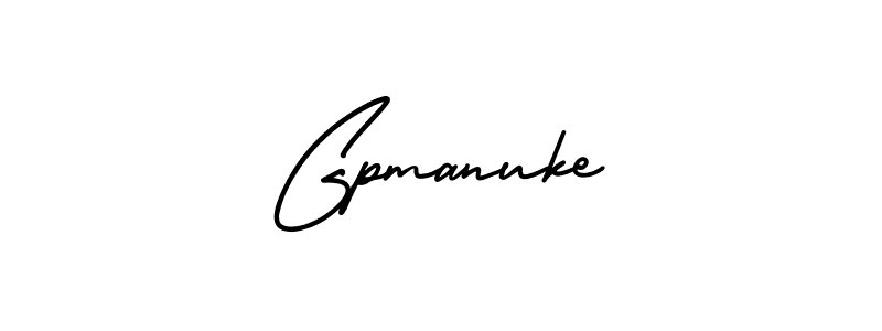 Gpmanuke stylish signature style. Best Handwritten Sign (AmerikaSignatureDemo-Regular) for my name. Handwritten Signature Collection Ideas for my name Gpmanuke. Gpmanuke signature style 3 images and pictures png