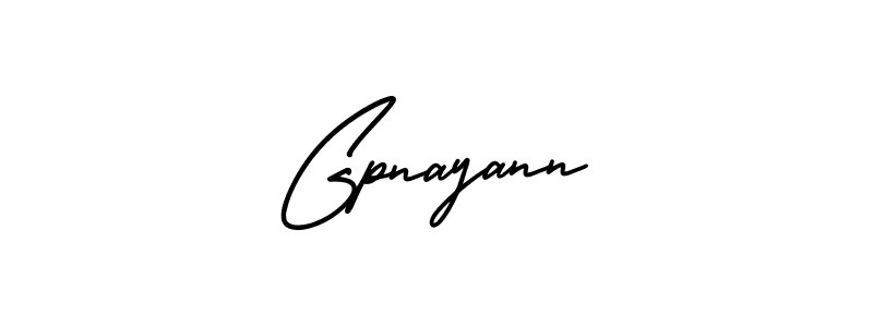 Gpnayann stylish signature style. Best Handwritten Sign (AmerikaSignatureDemo-Regular) for my name. Handwritten Signature Collection Ideas for my name Gpnayann. Gpnayann signature style 3 images and pictures png