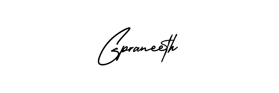 Make a short Gpraneeth signature style. Manage your documents anywhere anytime using AmerikaSignatureDemo-Regular. Create and add eSignatures, submit forms, share and send files easily. Gpraneeth signature style 3 images and pictures png