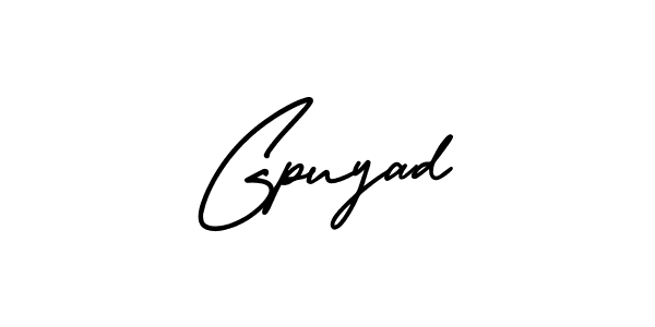 Design your own signature with our free online signature maker. With this signature software, you can create a handwritten (AmerikaSignatureDemo-Regular) signature for name Gpuyad. Gpuyad signature style 3 images and pictures png