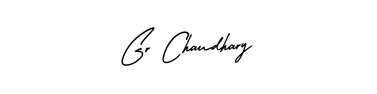 This is the best signature style for the Gr Chaudhary name. Also you like these signature font (AmerikaSignatureDemo-Regular). Mix name signature. Gr Chaudhary signature style 3 images and pictures png
