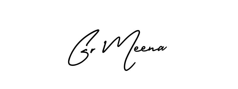 Similarly AmerikaSignatureDemo-Regular is the best handwritten signature design. Signature creator online .You can use it as an online autograph creator for name Gr Meena. Gr Meena signature style 3 images and pictures png
