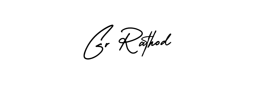 How to make Gr Rathod signature? AmerikaSignatureDemo-Regular is a professional autograph style. Create handwritten signature for Gr Rathod name. Gr Rathod signature style 3 images and pictures png