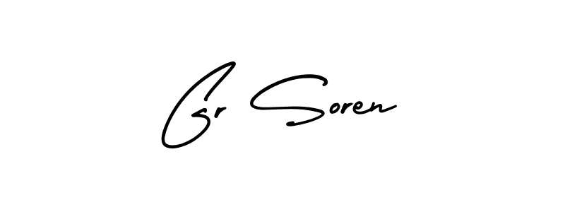 Design your own signature with our free online signature maker. With this signature software, you can create a handwritten (AmerikaSignatureDemo-Regular) signature for name Gr Soren. Gr Soren signature style 3 images and pictures png