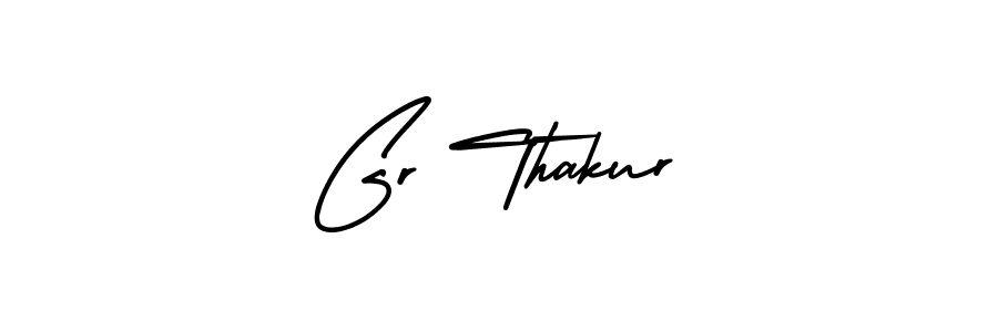 How to make Gr Thakur signature? AmerikaSignatureDemo-Regular is a professional autograph style. Create handwritten signature for Gr Thakur name. Gr Thakur signature style 3 images and pictures png