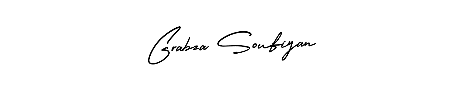 if you are searching for the best signature style for your name Grabza Soufiyan. so please give up your signature search. here we have designed multiple signature styles  using AmerikaSignatureDemo-Regular. Grabza Soufiyan signature style 3 images and pictures png