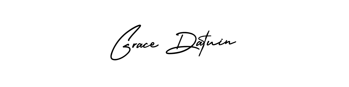 It looks lik you need a new signature style for name Grace Datuin. Design unique handwritten (AmerikaSignatureDemo-Regular) signature with our free signature maker in just a few clicks. Grace Datuin signature style 3 images and pictures png