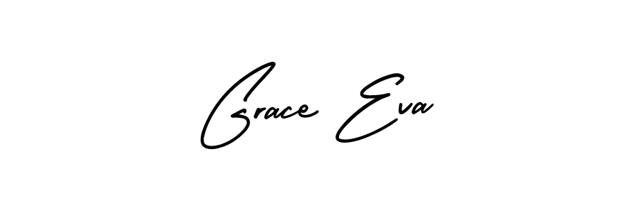 AmerikaSignatureDemo-Regular is a professional signature style that is perfect for those who want to add a touch of class to their signature. It is also a great choice for those who want to make their signature more unique. Get Grace Eva name to fancy signature for free. Grace Eva signature style 3 images and pictures png