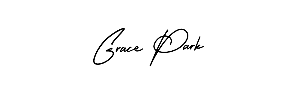 You should practise on your own different ways (AmerikaSignatureDemo-Regular) to write your name (Grace Park) in signature. don't let someone else do it for you. Grace Park signature style 3 images and pictures png