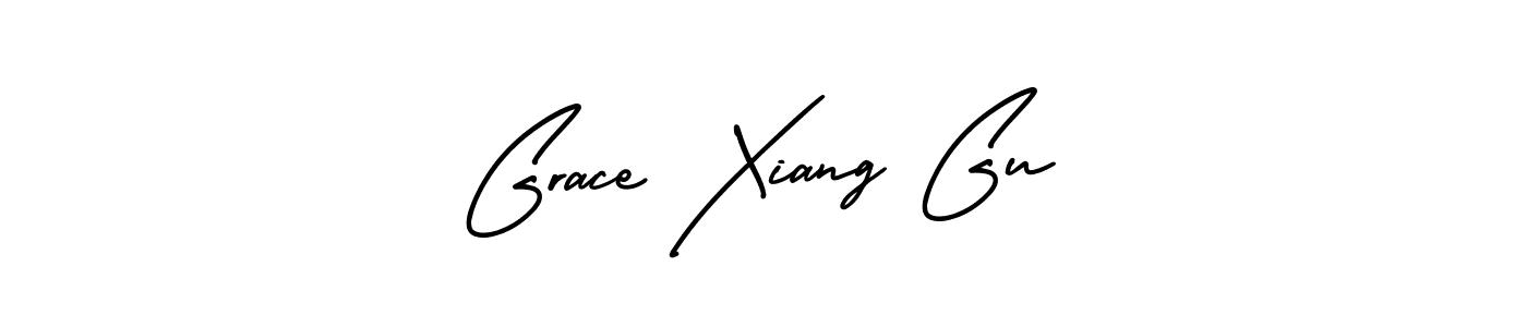 Similarly AmerikaSignatureDemo-Regular is the best handwritten signature design. Signature creator online .You can use it as an online autograph creator for name Grace Xiang Gu. Grace Xiang Gu signature style 3 images and pictures png