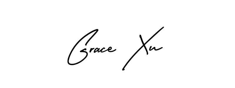 The best way (AmerikaSignatureDemo-Regular) to make a short signature is to pick only two or three words in your name. The name Grace Xu include a total of six letters. For converting this name. Grace Xu signature style 3 images and pictures png