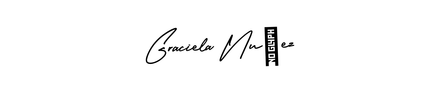 It looks lik you need a new signature style for name Graciela NuÑez. Design unique handwritten (AmerikaSignatureDemo-Regular) signature with our free signature maker in just a few clicks. Graciela NuÑez signature style 3 images and pictures png