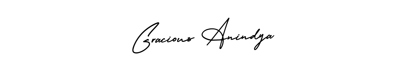 Also we have Gracious Anindya name is the best signature style. Create professional handwritten signature collection using AmerikaSignatureDemo-Regular autograph style. Gracious Anindya signature style 3 images and pictures png