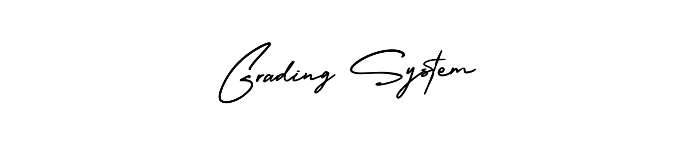 It looks lik you need a new signature style for name Grading System. Design unique handwritten (AmerikaSignatureDemo-Regular) signature with our free signature maker in just a few clicks. Grading System signature style 3 images and pictures png