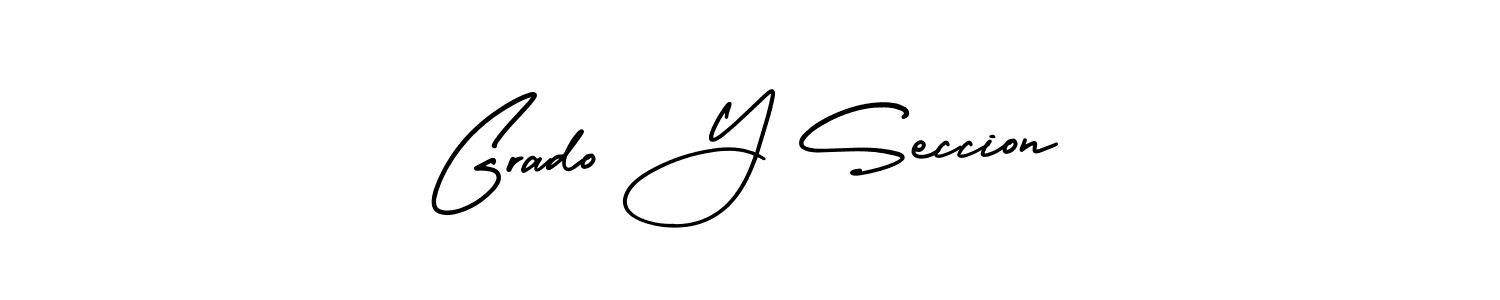 Create a beautiful signature design for name Grado Y Seccion. With this signature (AmerikaSignatureDemo-Regular) fonts, you can make a handwritten signature for free. Grado Y Seccion signature style 3 images and pictures png