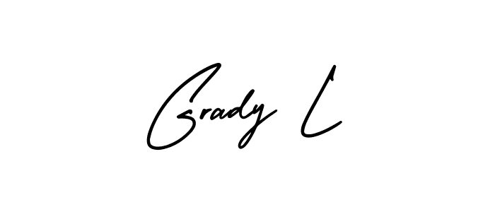 How to make Grady L name signature. Use AmerikaSignatureDemo-Regular style for creating short signs online. This is the latest handwritten sign. Grady L signature style 3 images and pictures png
