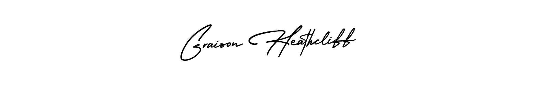 Best and Professional Signature Style for Graison Heathcliff. AmerikaSignatureDemo-Regular Best Signature Style Collection. Graison Heathcliff signature style 3 images and pictures png