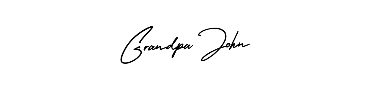 It looks lik you need a new signature style for name Grandpa John. Design unique handwritten (AmerikaSignatureDemo-Regular) signature with our free signature maker in just a few clicks. Grandpa John signature style 3 images and pictures png