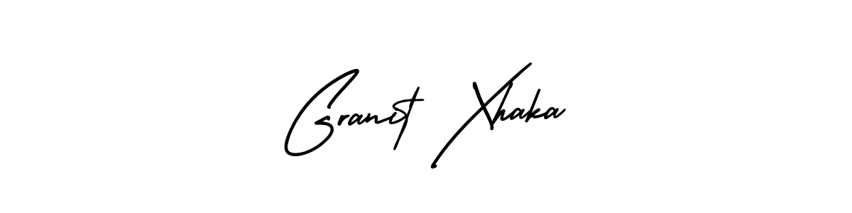 It looks lik you need a new signature style for name Granit Xhaka. Design unique handwritten (AmerikaSignatureDemo-Regular) signature with our free signature maker in just a few clicks. Granit Xhaka signature style 3 images and pictures png