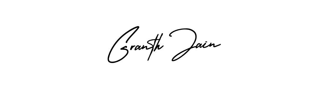 Granth Jain stylish signature style. Best Handwritten Sign (AmerikaSignatureDemo-Regular) for my name. Handwritten Signature Collection Ideas for my name Granth Jain. Granth Jain signature style 3 images and pictures png