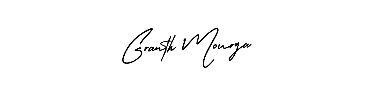 How to Draw Granth Mourya signature style? AmerikaSignatureDemo-Regular is a latest design signature styles for name Granth Mourya. Granth Mourya signature style 3 images and pictures png