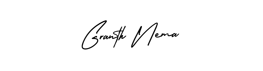 if you are searching for the best signature style for your name Granth Nema. so please give up your signature search. here we have designed multiple signature styles  using AmerikaSignatureDemo-Regular. Granth Nema signature style 3 images and pictures png