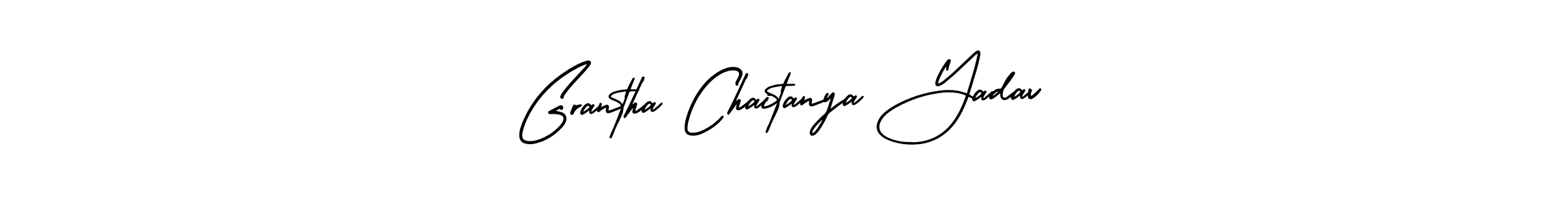 You can use this online signature creator to create a handwritten signature for the name Grantha Chaitanya Yadav. This is the best online autograph maker. Grantha Chaitanya Yadav signature style 3 images and pictures png
