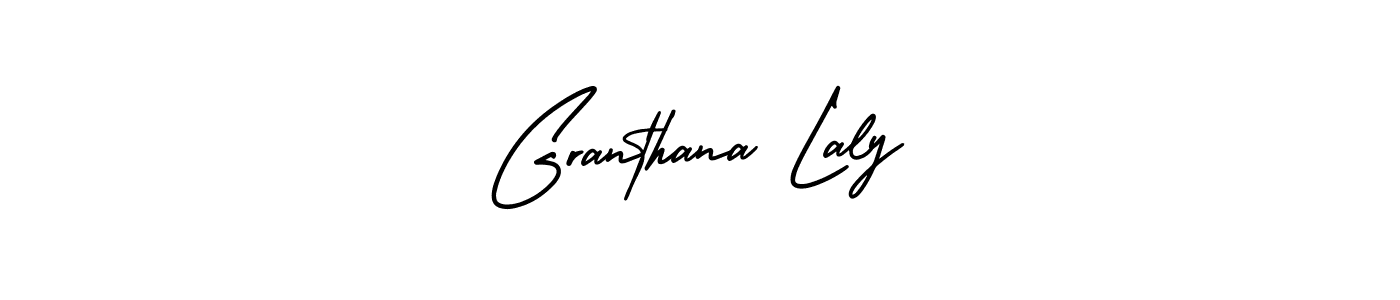 How to make Granthana Laly signature? AmerikaSignatureDemo-Regular is a professional autograph style. Create handwritten signature for Granthana Laly name. Granthana Laly signature style 3 images and pictures png