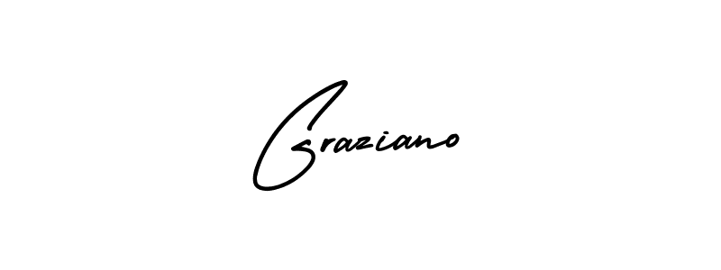 Graziano stylish signature style. Best Handwritten Sign (AmerikaSignatureDemo-Regular) for my name. Handwritten Signature Collection Ideas for my name Graziano. Graziano signature style 3 images and pictures png