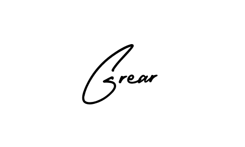 How to Draw Grear signature style? AmerikaSignatureDemo-Regular is a latest design signature styles for name Grear. Grear signature style 3 images and pictures png