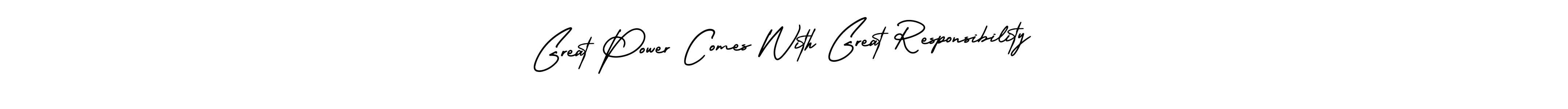 It looks lik you need a new signature style for name Great Power Comes With Great Responsibility. Design unique handwritten (AmerikaSignatureDemo-Regular) signature with our free signature maker in just a few clicks. Great Power Comes With Great Responsibility signature style 3 images and pictures png