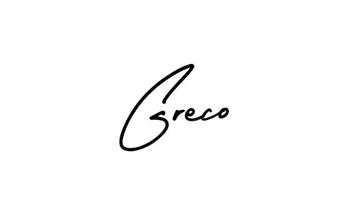 Use a signature maker to create a handwritten signature online. With this signature software, you can design (AmerikaSignatureDemo-Regular) your own signature for name Greco. Greco signature style 3 images and pictures png