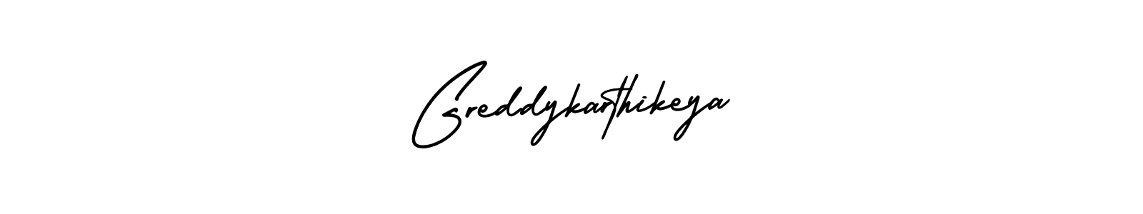 Design your own signature with our free online signature maker. With this signature software, you can create a handwritten (AmerikaSignatureDemo-Regular) signature for name Greddykarthikeya. Greddykarthikeya signature style 3 images and pictures png