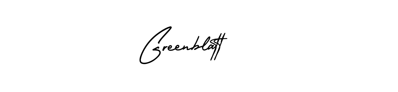 The best way (AmerikaSignatureDemo-Regular) to make a short signature is to pick only two or three words in your name. The name Greenblatt    include a total of six letters. For converting this name. Greenblatt    signature style 3 images and pictures png