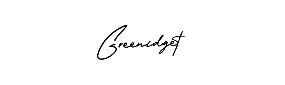 Greenidget stylish signature style. Best Handwritten Sign (AmerikaSignatureDemo-Regular) for my name. Handwritten Signature Collection Ideas for my name Greenidget. Greenidget signature style 3 images and pictures png