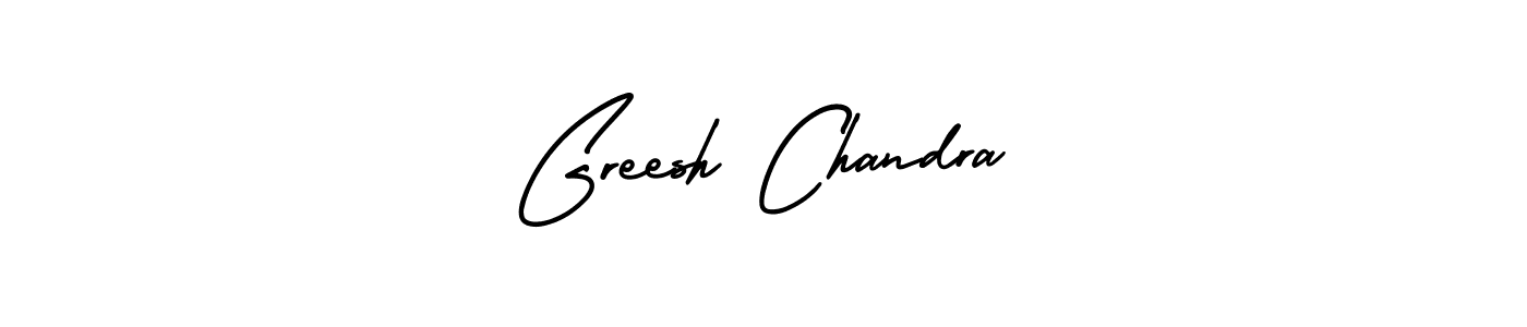 How to make Greesh Chandra name signature. Use AmerikaSignatureDemo-Regular style for creating short signs online. This is the latest handwritten sign. Greesh Chandra signature style 3 images and pictures png