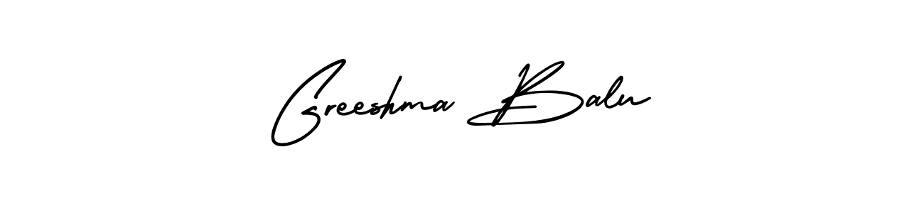 The best way (AmerikaSignatureDemo-Regular) to make a short signature is to pick only two or three words in your name. The name Greeshma Balu include a total of six letters. For converting this name. Greeshma Balu signature style 3 images and pictures png