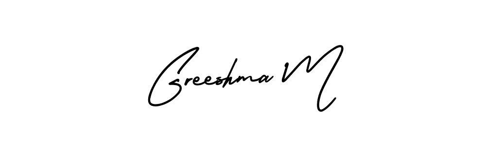 Also You can easily find your signature by using the search form. We will create Greeshma M name handwritten signature images for you free of cost using AmerikaSignatureDemo-Regular sign style. Greeshma M signature style 3 images and pictures png
