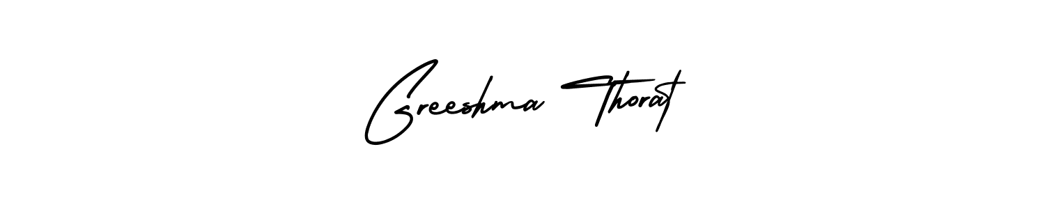 AmerikaSignatureDemo-Regular is a professional signature style that is perfect for those who want to add a touch of class to their signature. It is also a great choice for those who want to make their signature more unique. Get Greeshma Thorat name to fancy signature for free. Greeshma Thorat signature style 3 images and pictures png