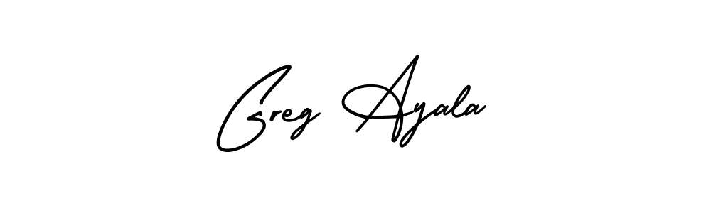 How to make Greg Ayala name signature. Use AmerikaSignatureDemo-Regular style for creating short signs online. This is the latest handwritten sign. Greg Ayala signature style 3 images and pictures png