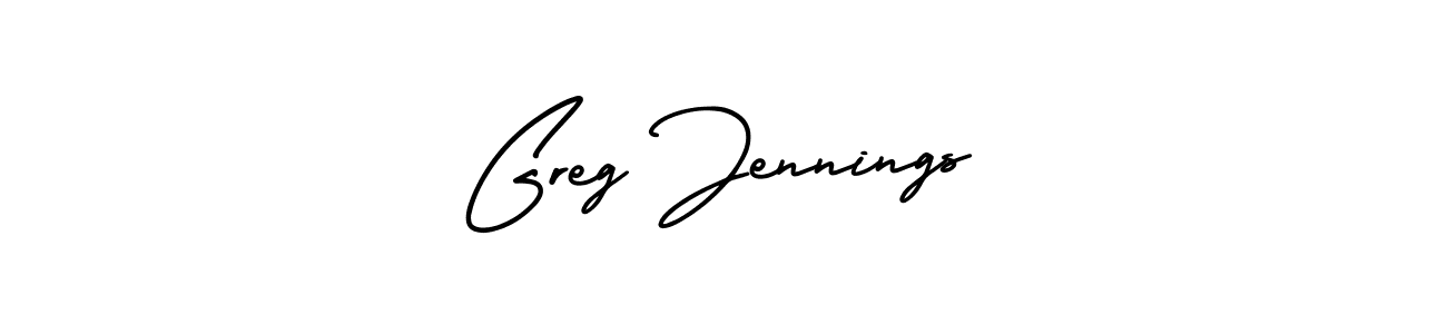 Greg Jennings stylish signature style. Best Handwritten Sign (AmerikaSignatureDemo-Regular) for my name. Handwritten Signature Collection Ideas for my name Greg Jennings. Greg Jennings signature style 3 images and pictures png