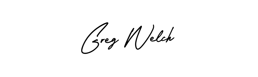 How to make Greg Welch name signature. Use AmerikaSignatureDemo-Regular style for creating short signs online. This is the latest handwritten sign. Greg Welch signature style 3 images and pictures png