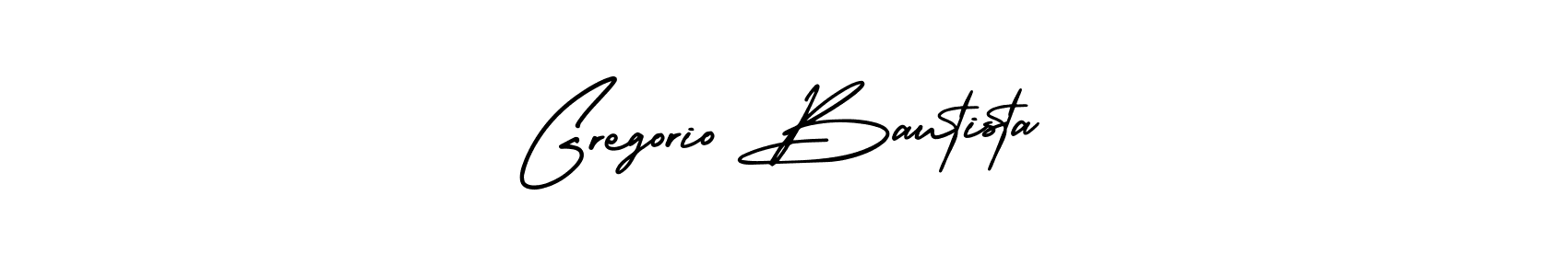 The best way (AmerikaSignatureDemo-Regular) to make a short signature is to pick only two or three words in your name. The name Gregorio Bautista include a total of six letters. For converting this name. Gregorio Bautista signature style 3 images and pictures png