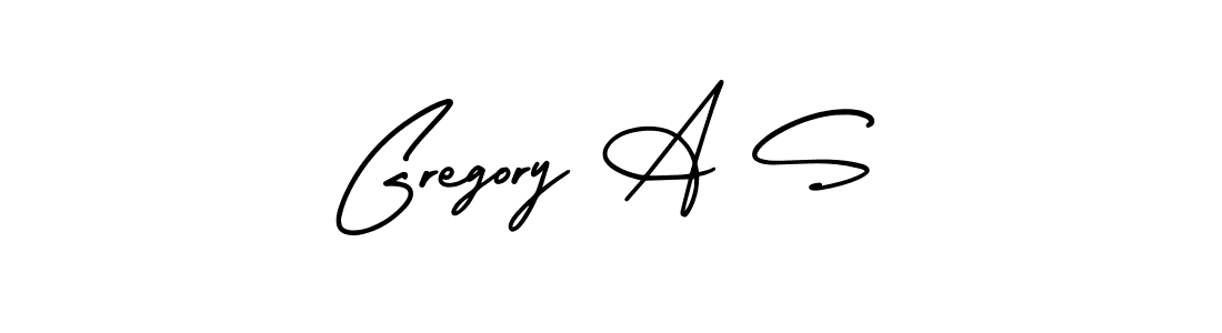 It looks lik you need a new signature style for name Gregory A S. Design unique handwritten (AmerikaSignatureDemo-Regular) signature with our free signature maker in just a few clicks. Gregory A S signature style 3 images and pictures png